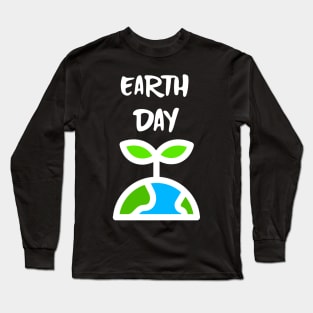 EARTH Day Celebration Save Our Planet White Long Sleeve T-Shirt